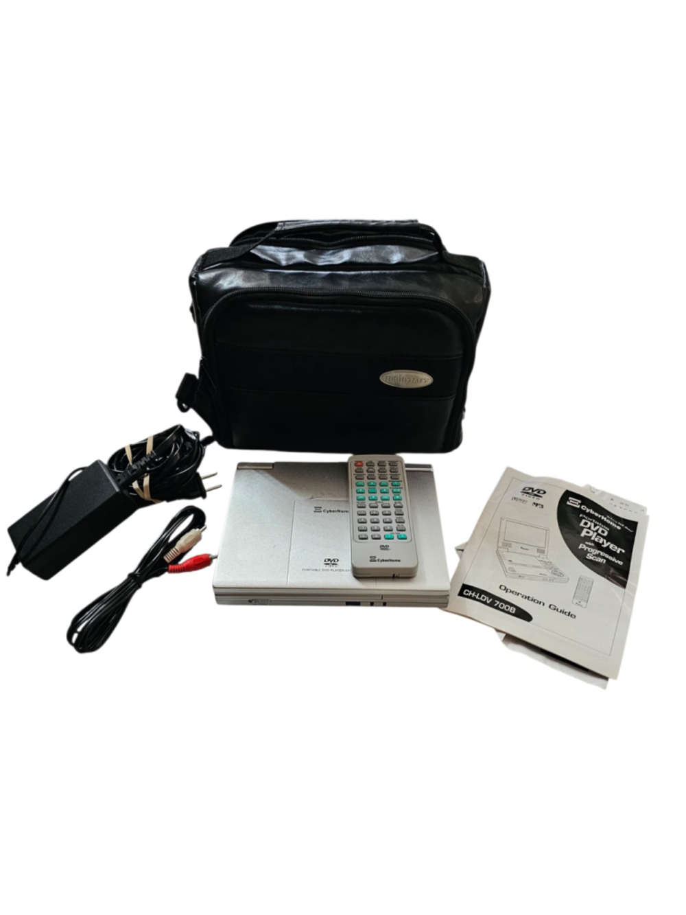 CyberHome CH-LDV 700B Portable DVD Player 7" Tested Remote Case Cables Manual